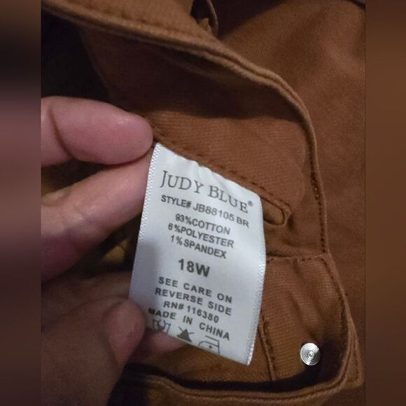 Judy Blue Woodland High Rise Slim Fit Jeans Size 18W in Tan - Picture 8 of 13